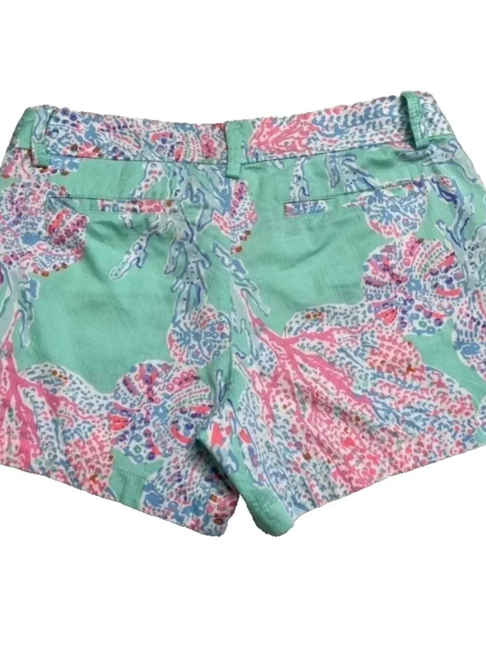 Lilly Pulitzer Callahan Shorts Size 10 Minty Fresh Fansea Coral 5